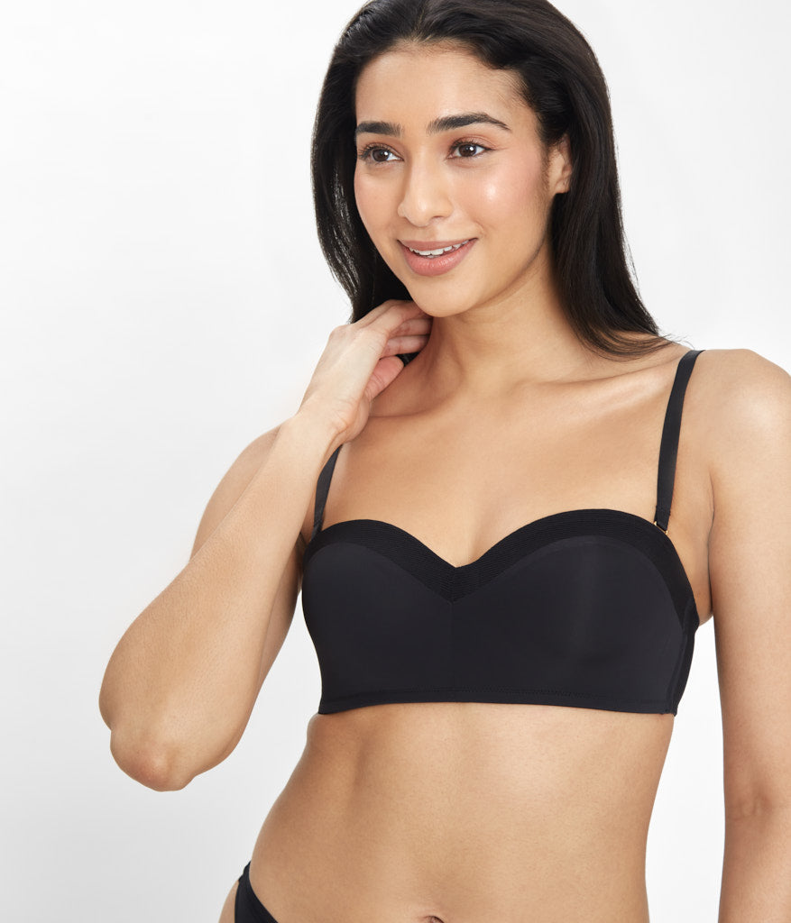 The Lace No-Wire Push-Up: Jet Black
