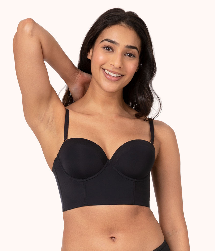 LIVELY The Low Back Strapless Bra, Jet Black, 34B : :  Clothing, Shoes & Accessories