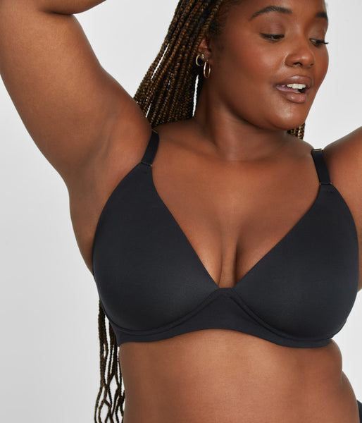 All.you. Lively Women's All Day Deep V No Wire Bra - Jet Black 36ddd :  Target