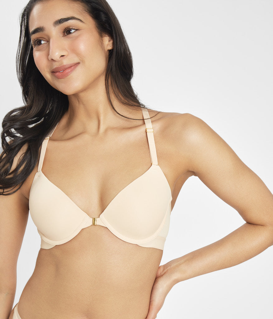 The Front Close No-Wire Bra: Toasted Almond