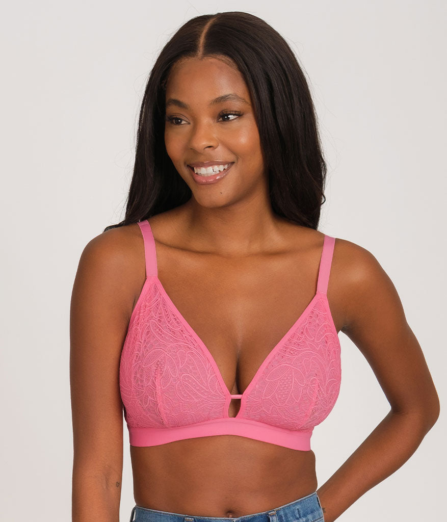 All.You.LIVELY Women's Palm Lace Busty Bralette - Electric Lime 1