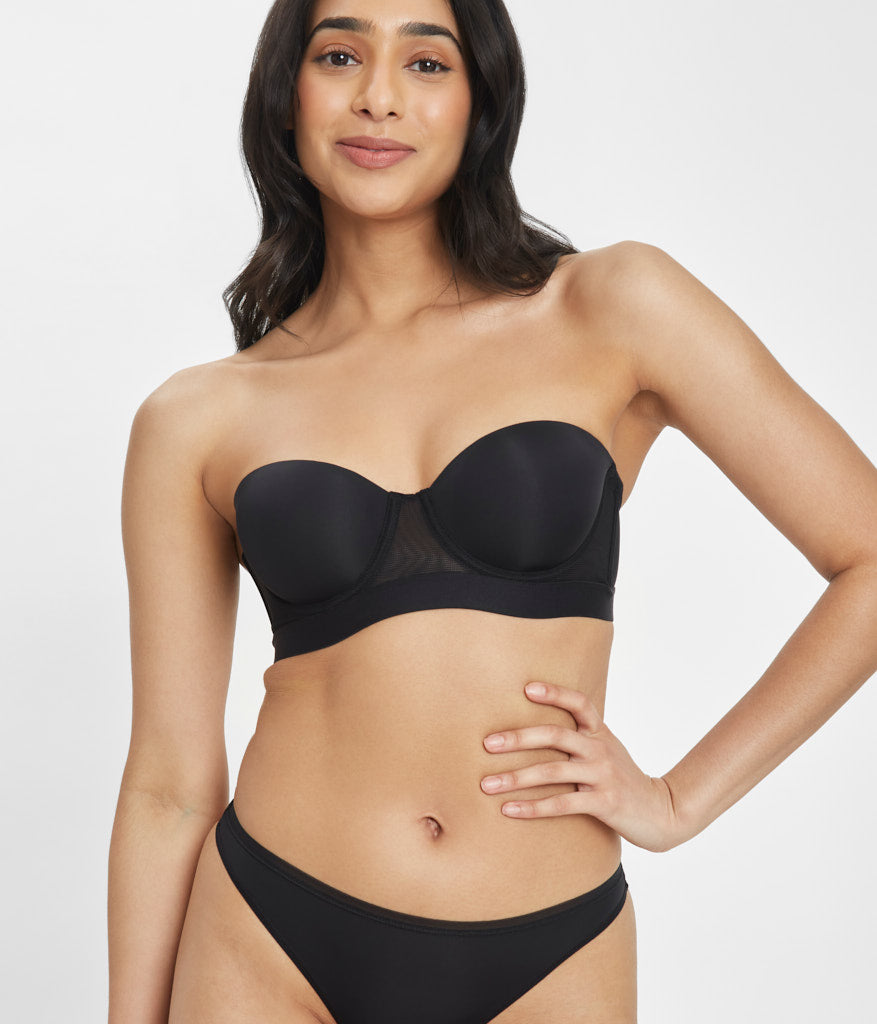  Customer reviews: LIVELY Smooth Strapless Bras for Women, Flexible Underwire Bra with Balconette Cups, Mesh Fabric Sides
