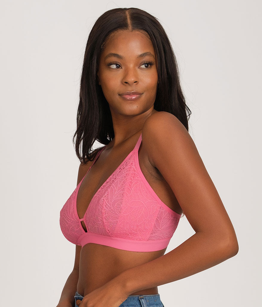 The Smooth Lace Minimizer Bra: Toasted Almond