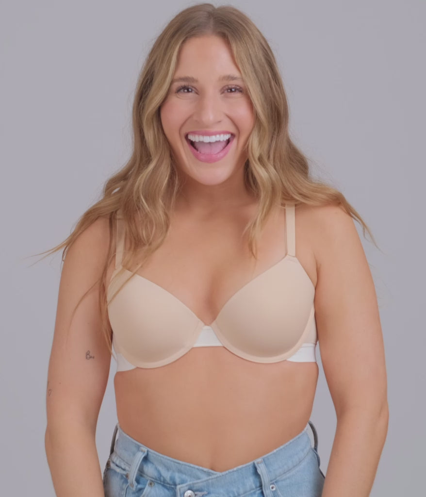 LIVELY Wireless Gray Spacer Bra Full Coverage Bra with No