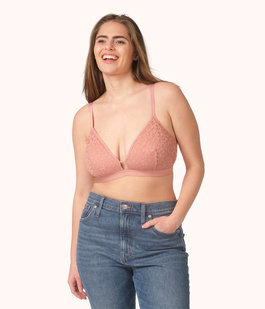 Shop The Palm Lace Busty Bralette Related - Pink Hibiscus