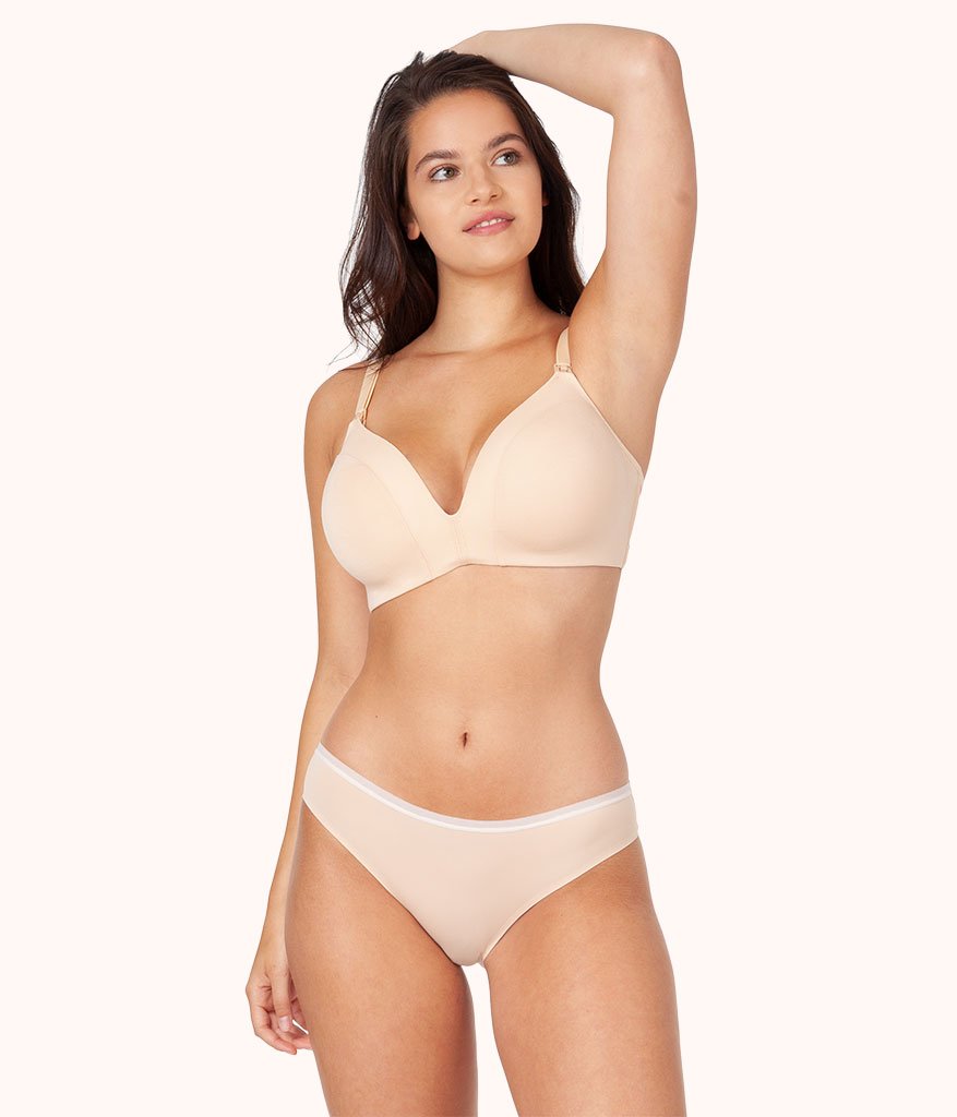 shyaway Beige Solid Non-Wired Lightly Padded Maternity Bra 1575