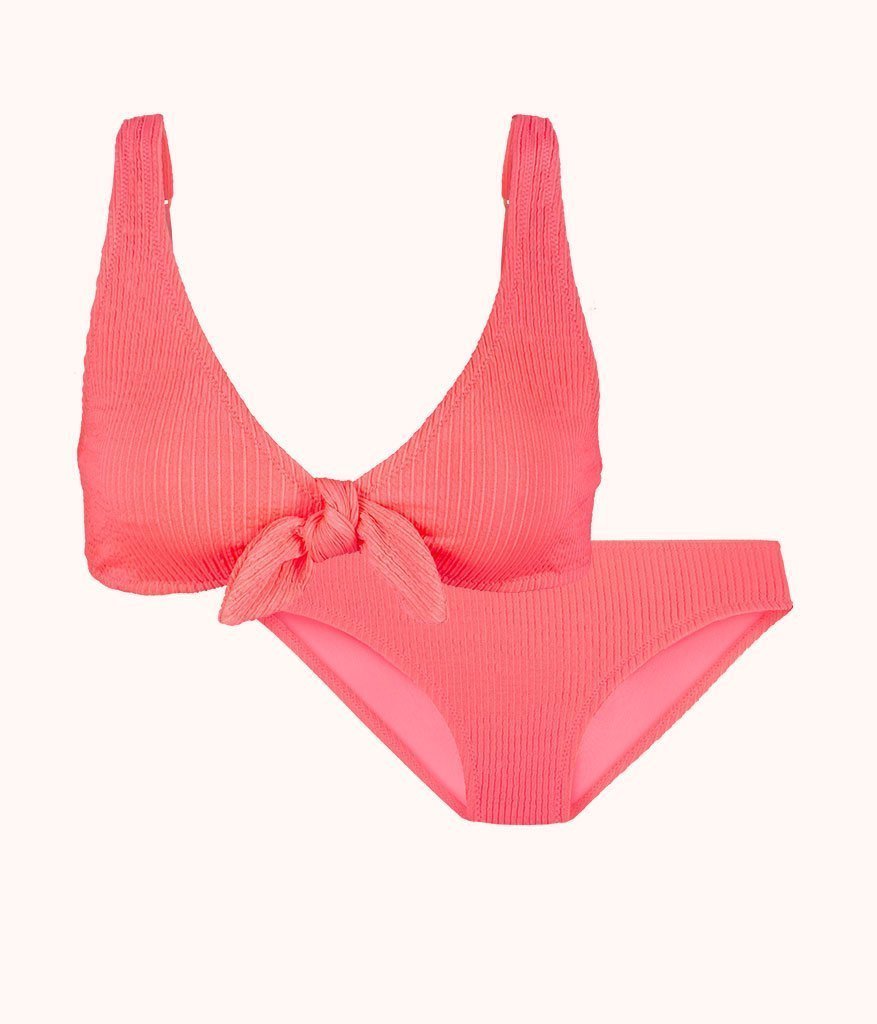 New M&S Sugar Plum Pink Bandeau Ruched Tummy Control Swimsuit Sz UK 10