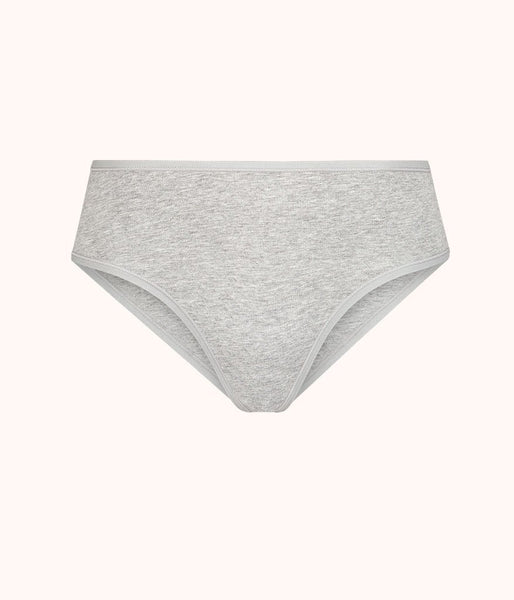 Auden Womens Striped Cotton Thong S M L XL Heather Gray White Stripe  Panties